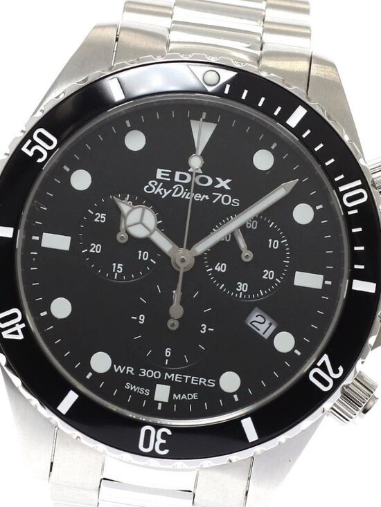EDOX Skydiver 10238-3NM-NI Date Chronograph black Dial Quartz Men\'s Watch_944137 main image 11